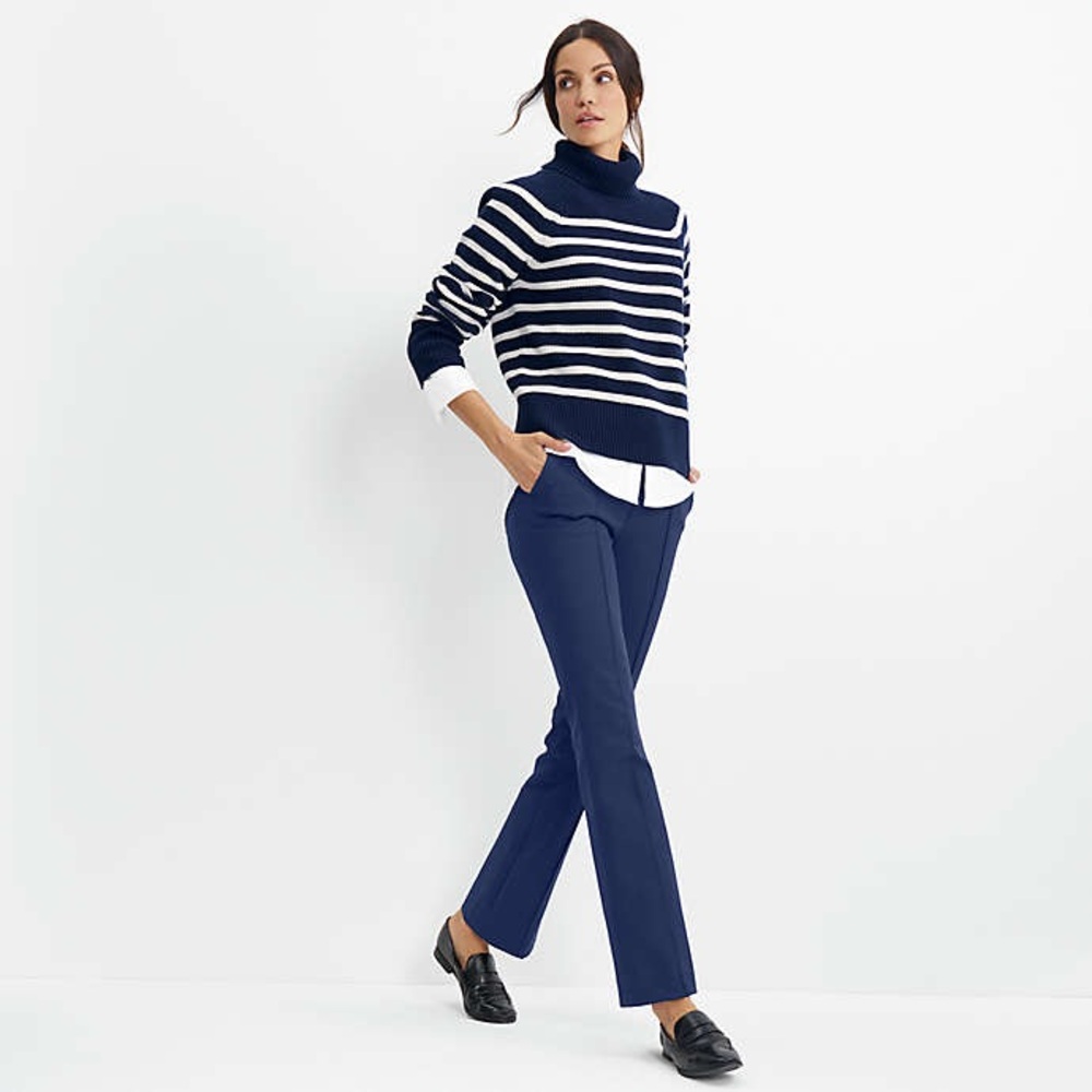 Lands' End Women's Navy Boot Cut Pants